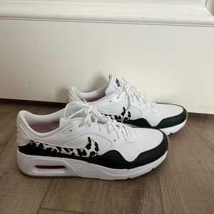 Nike airs. White and cheetah print, with red air bubble. Size 9